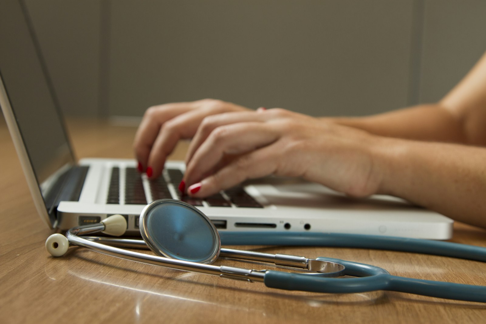 Clinician reviewing a patient chart